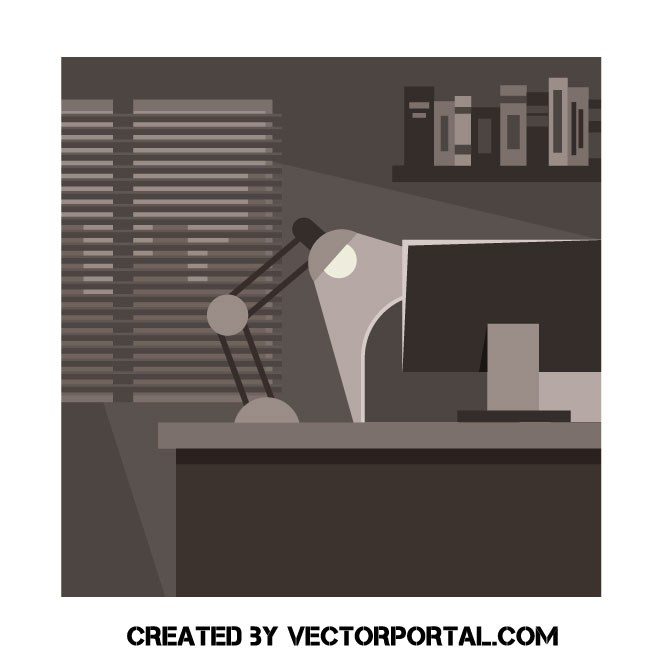 Computer Desk Vector Clip Art 660x660 Computer Desk Vector Clip Art