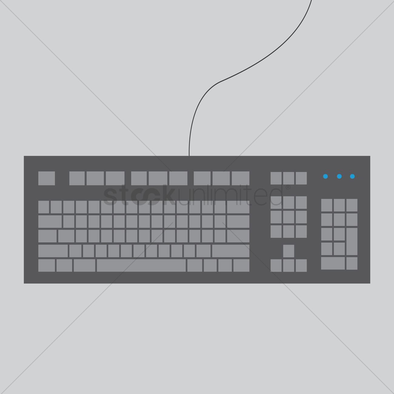 1300x1300 Computer Keyboard Vector Image