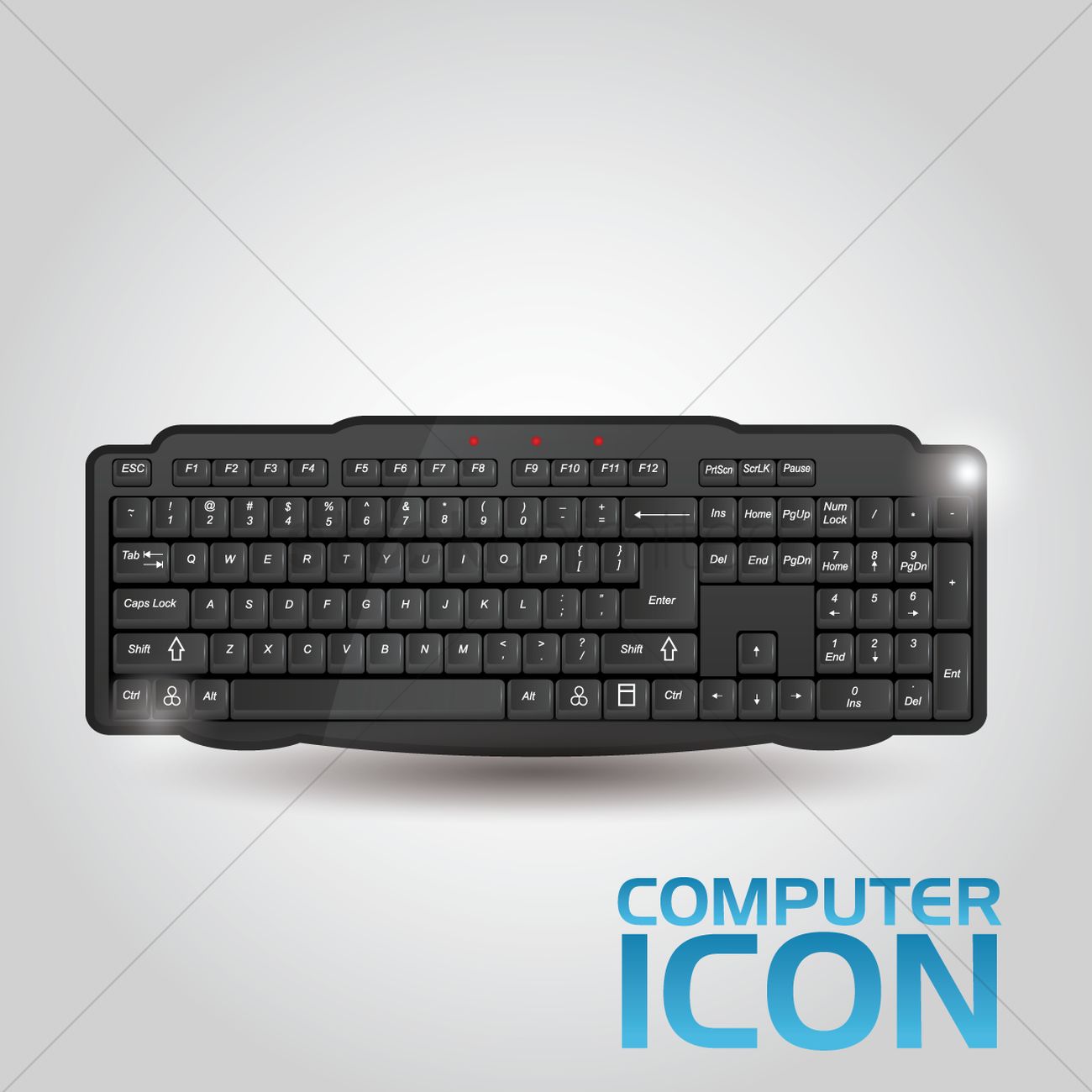 1300x1300 Computer Keyboard Vector Image