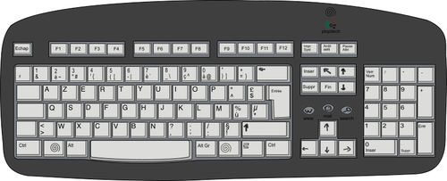 500x203 Computer Keyboard Vector Image