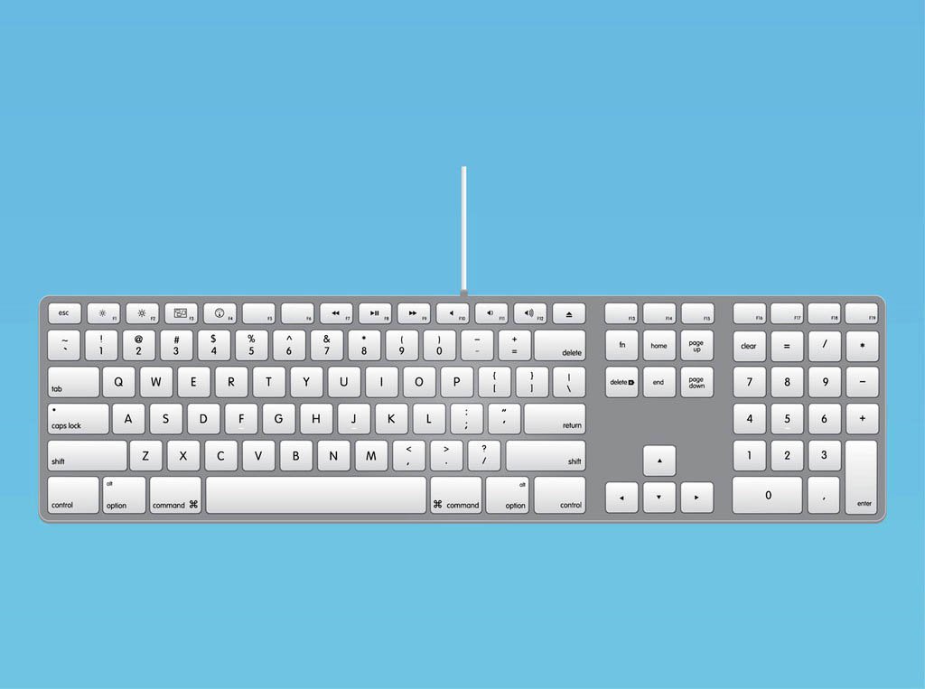 1024x763 Apple Keyboard Vector Art Graphics