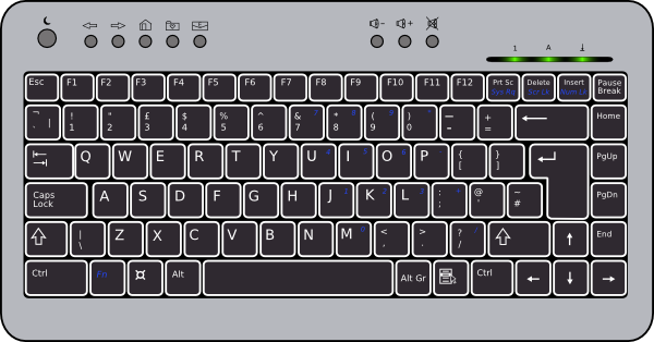 600x314 Compact Computer Keyboard Clip Art