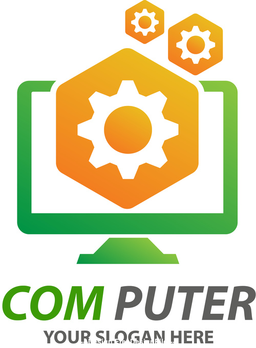 500x680 Computer Logo Vector Free Download