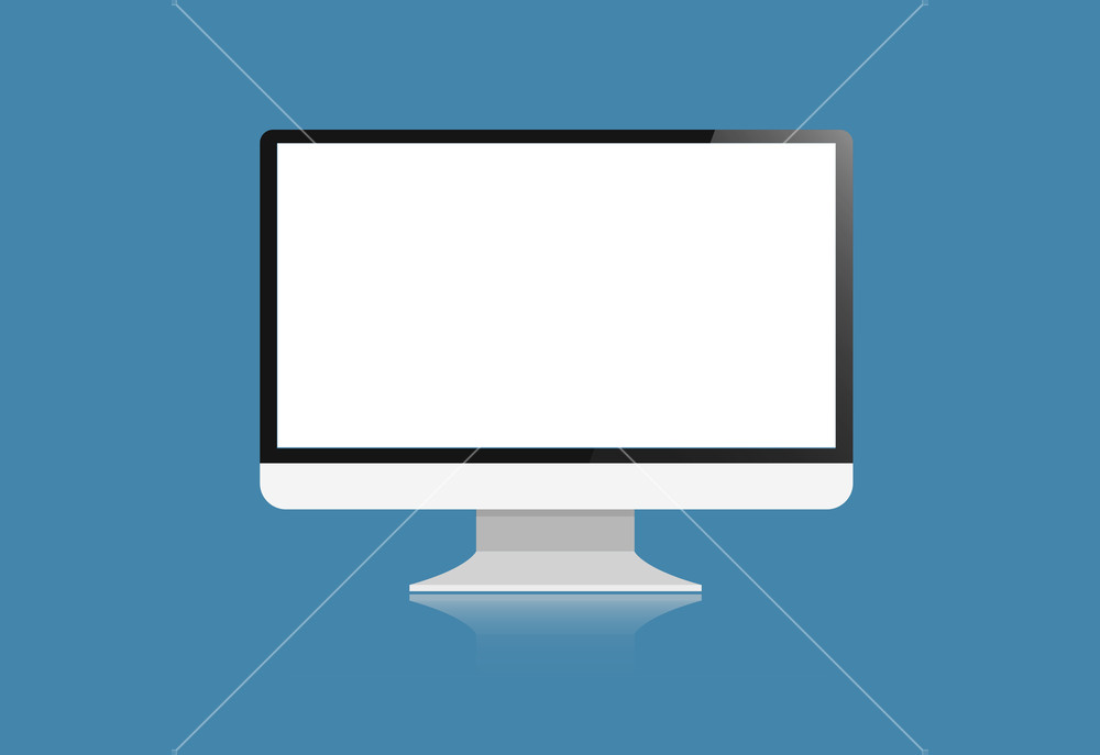 Computer Display Vector Design Isolated On Background With Blank 1000x687 Computer Display Vector Design Isolated On Background With Blank