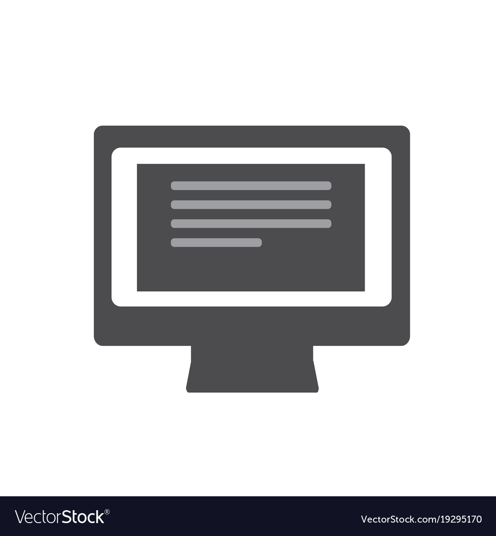 Computer Monitor Icon Vector 1000x1080 Computer Monitor Icon Vector