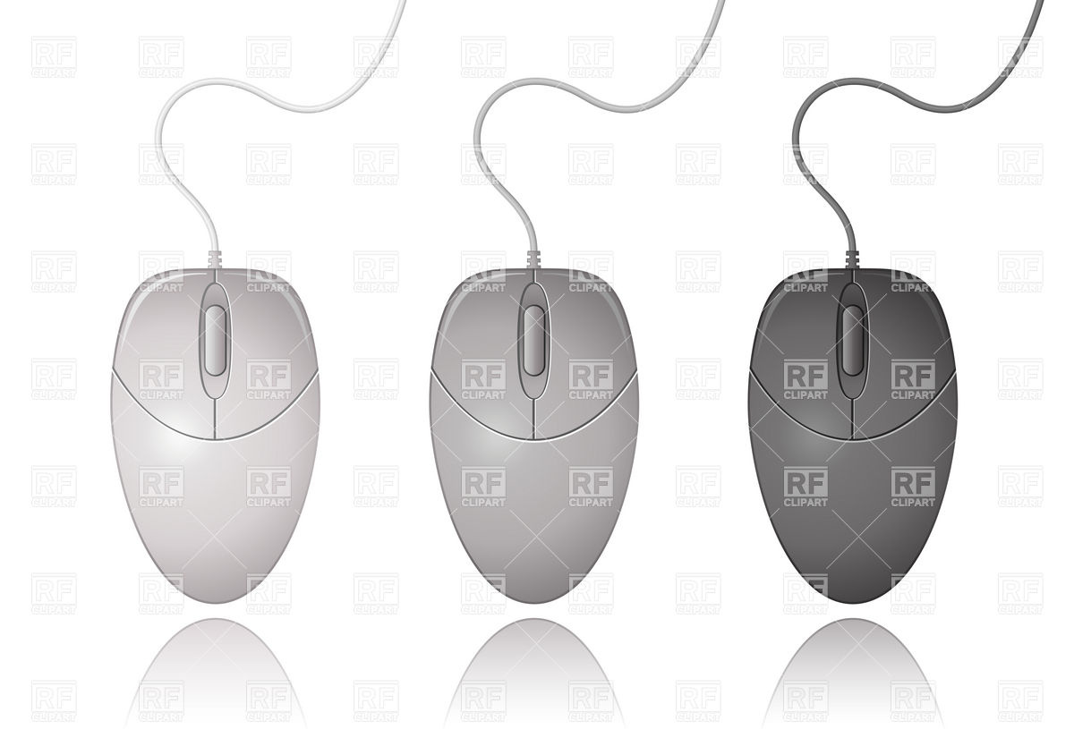 1200x815 Grey, White And Black Computer Mouse Vector Image Of Objects