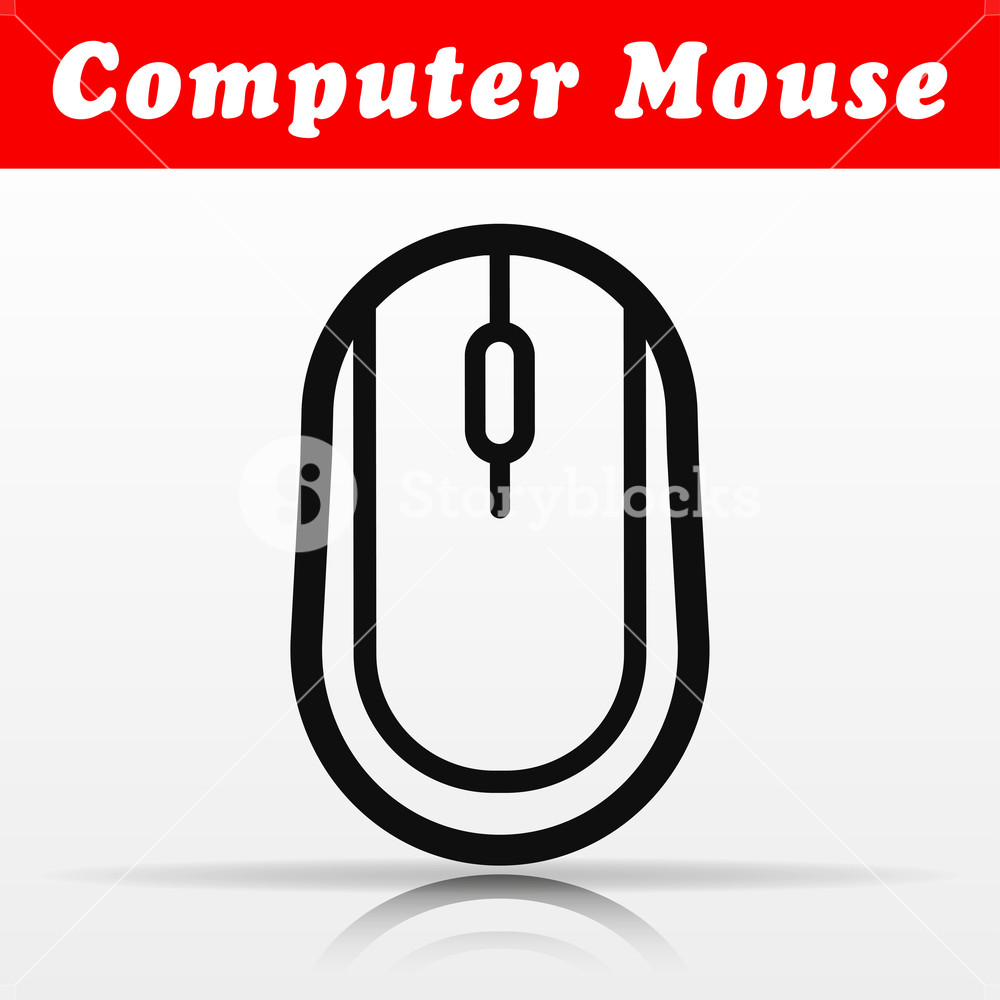 1000x1000 Illustration Of Computer Mouse Vector Icon Design Royalty Free