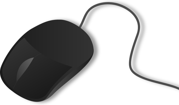 600x354 Black Computer Mouse Free Vector In Adobe Illustrator