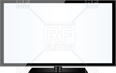 400x252 Modern Flat Tv Screen Vector Image Of Objects