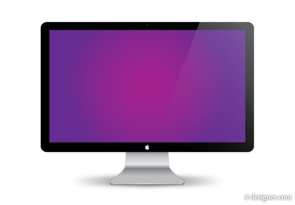 600x417 Designer Mac Monitor Vector
