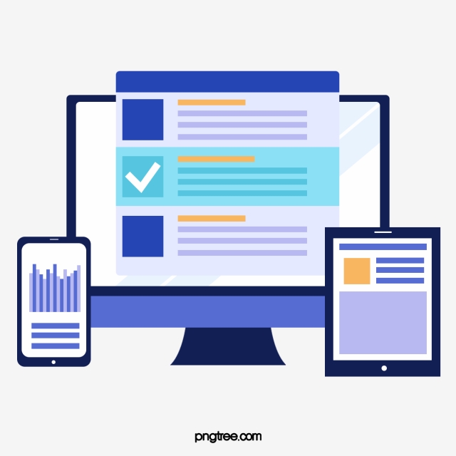 640x640 Blue Data Analysis List Cartoon Computer Screen Vector