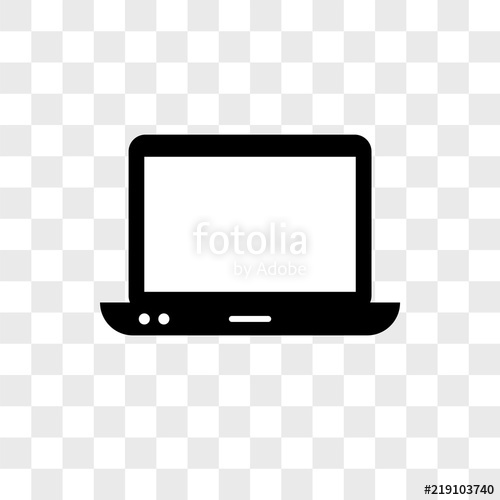 500x500 Computer Vector Icon On Transparent Background, Computer Icon