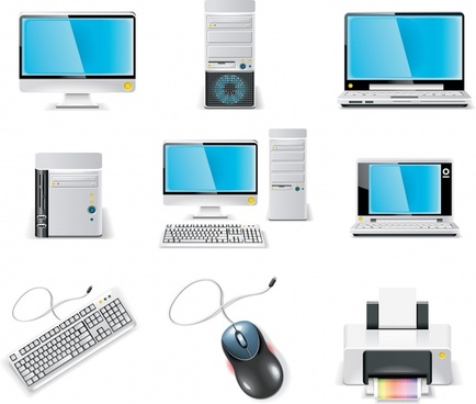 Computer Hardware Icons Free Vector Download 434x368 Computer Hardware Icons Free Vector Download