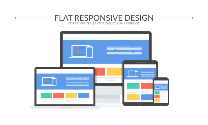 700x422 Flat Responsive Design Computer Vectors And Shapes
