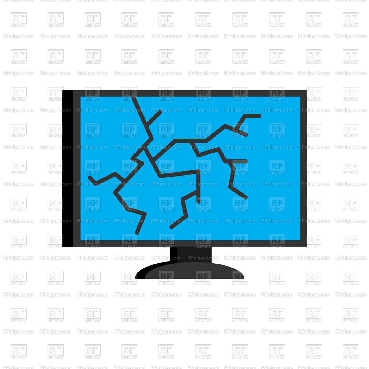 1200x1200 Broken Computer Vector Image Of Technology Maryvalery