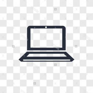 300x300 Laptop Computer Vector Icon Isolated On Transparent Background