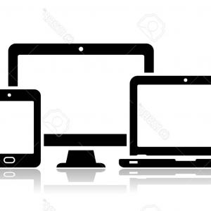 300x300 Photostock Vector Mobile Phone Tablet Laptop And Desktop Computer