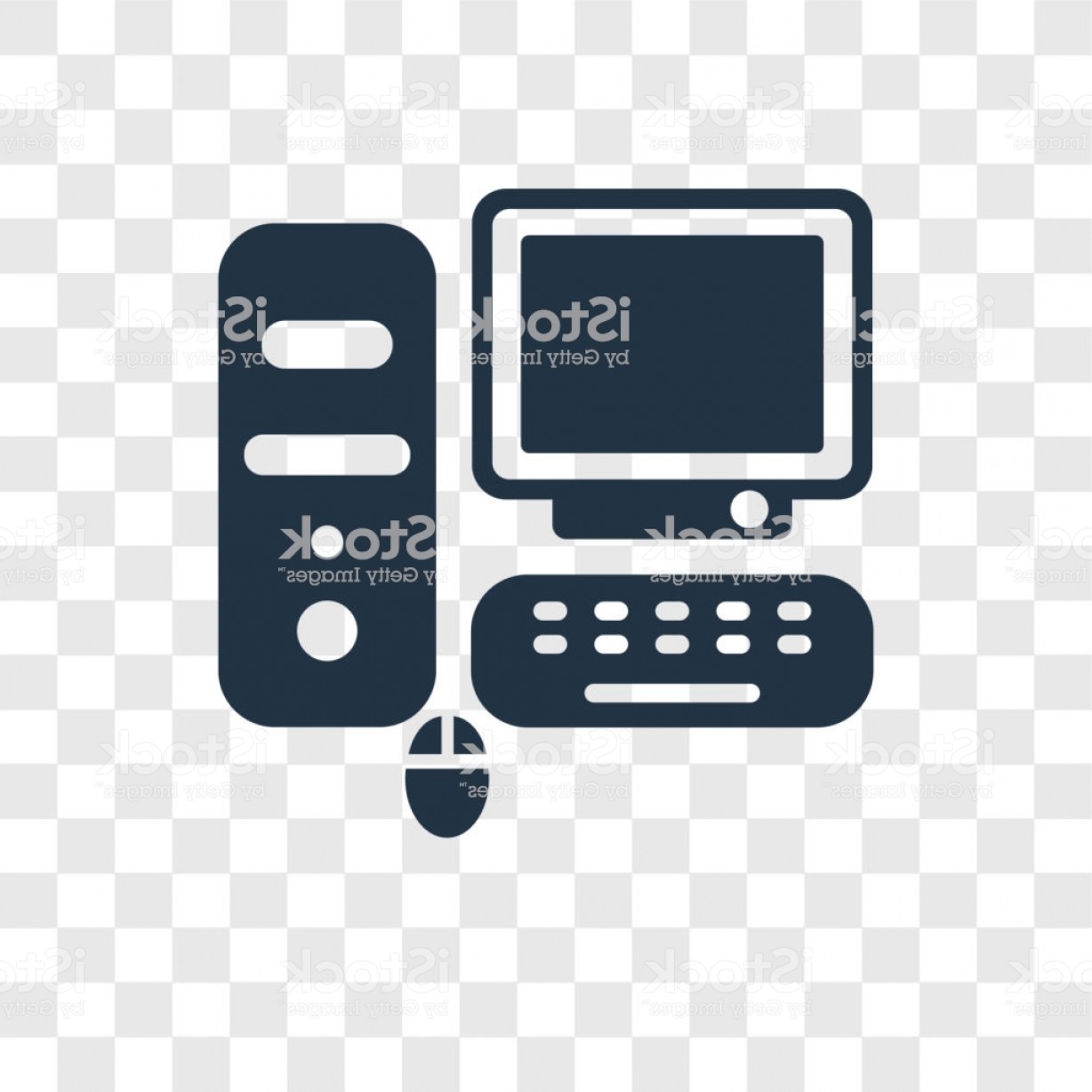 1228x1228 Computer Vector Icon Isolated On Transparent Background Computer