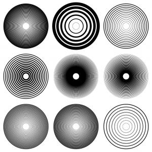 300x300 Concentric Circles Radial Lines Patterns Vector Wallkeeper