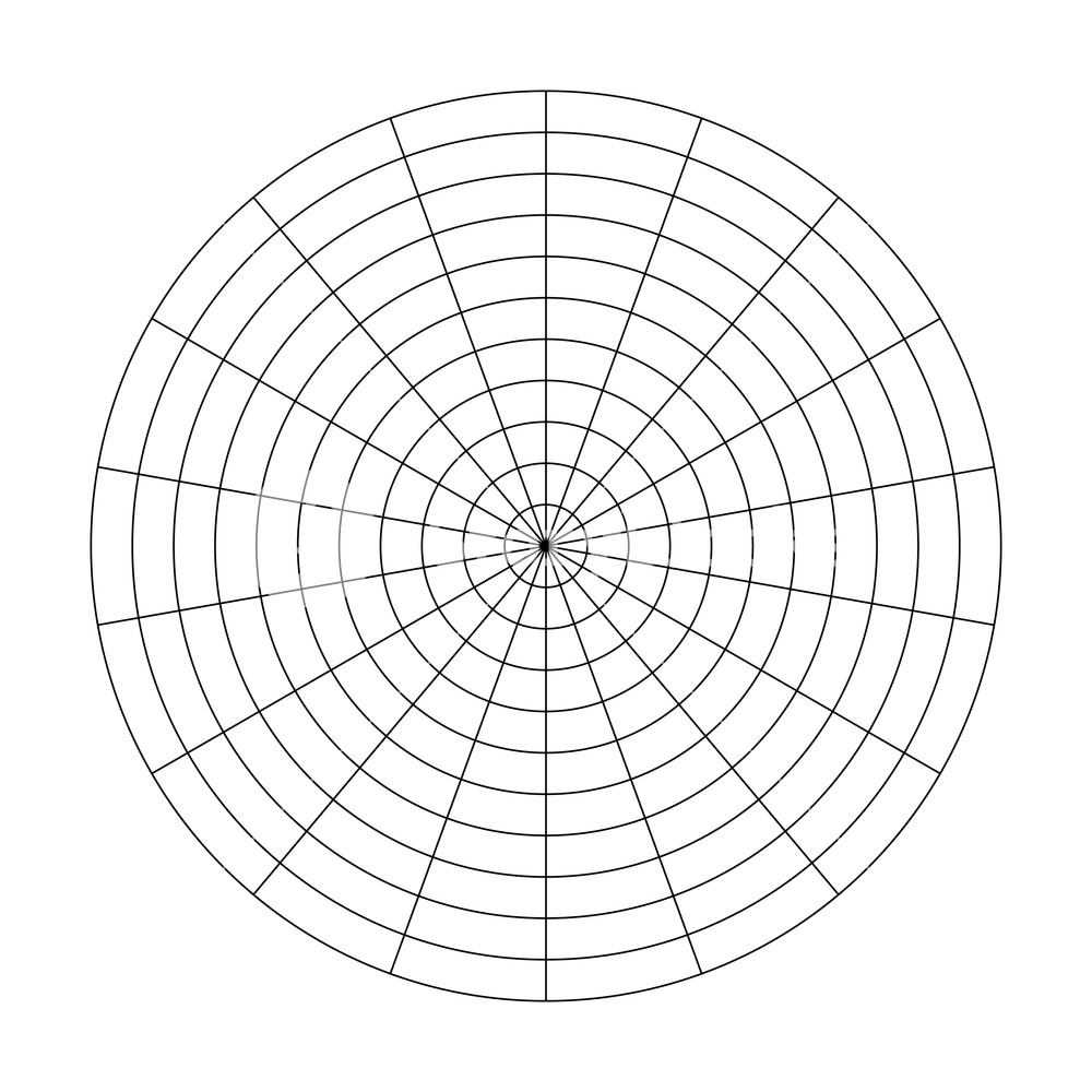 1000x1000 Polar Grid Of Concentric Circles And Degrees St Blank