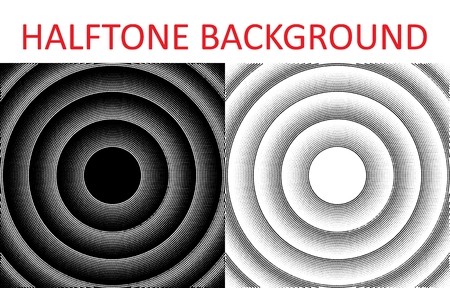 450x288 Set Of Monochrome Halftone Backgrounds From The Concentric Circles