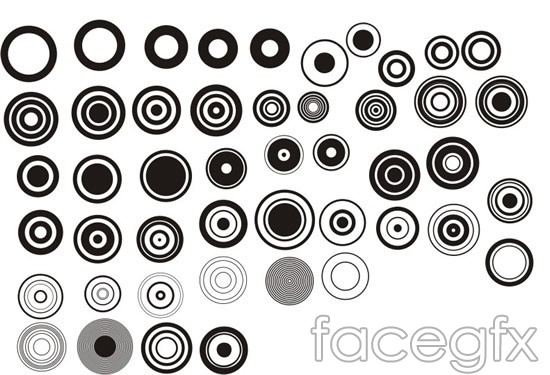 550x375 Black And White Concentric Circles Vector Over Millions Vectors