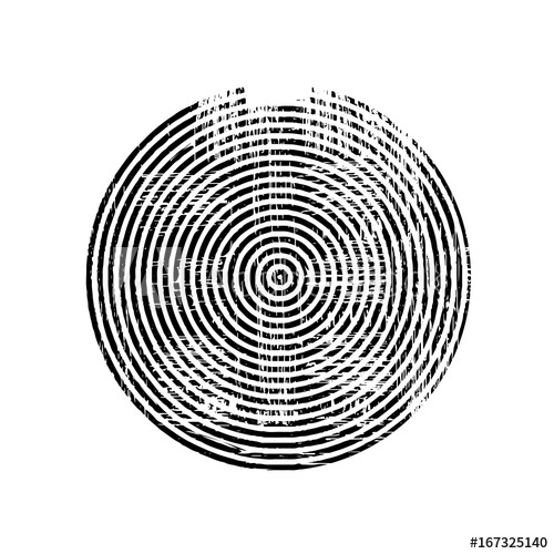 500x500 Black Grunge Concentric Circle Vector Design Element