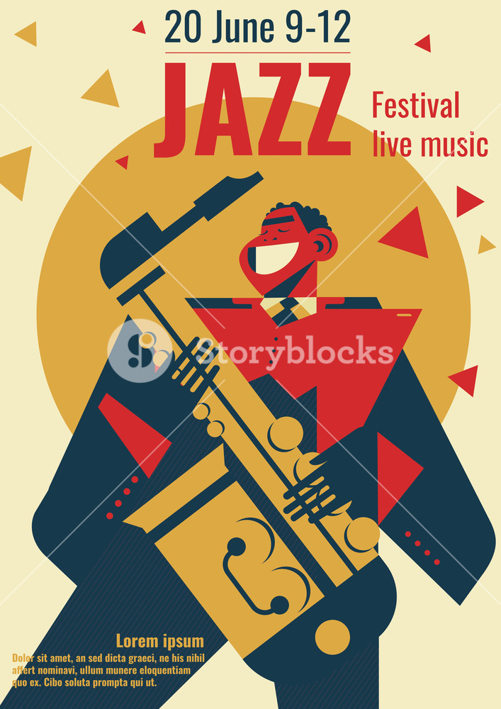 707x1000 Jazz Music Festival Poster Vector Illustration Jazz Club Band