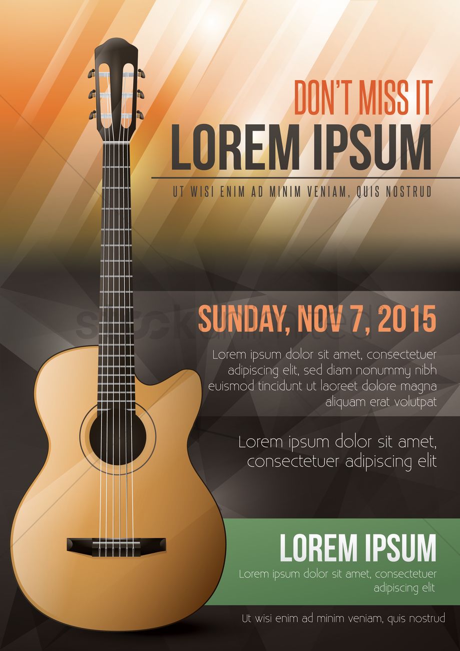 919x1300 Music Concert Poster Vector Image