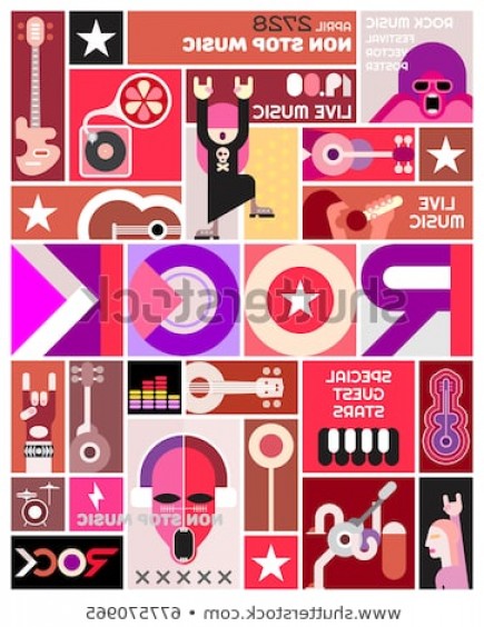 435x564 Rock Concert Poster Vector Template Design Soidergi