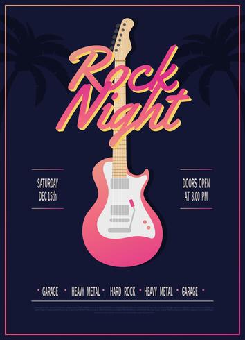 354x490 Rock Concert Postertemplate Vector