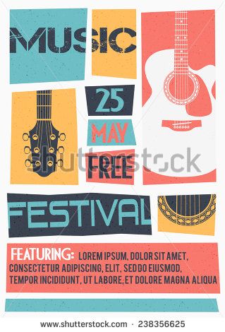 319x470 Vector Template For A Concert Poster Or A Flyer Featuring