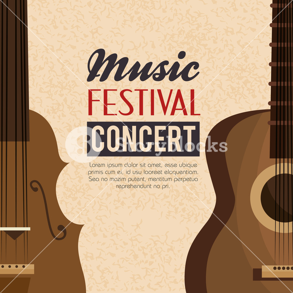 1000x998 Music Festival Concert Poster Vector Illustration Design Royalty