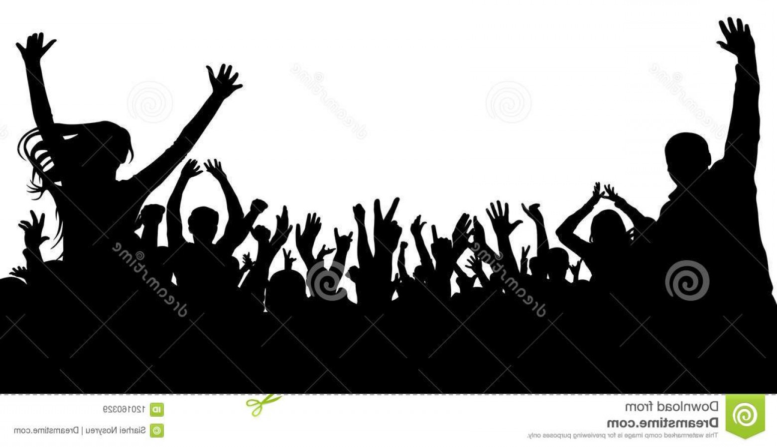 1560x898 Crowd Cheer People Silhouette Applauding Audience Vector Concert