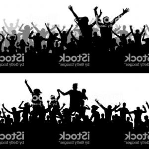 300x300 Crowd Concert Vector Silhouette Sports Championship Fans A Large