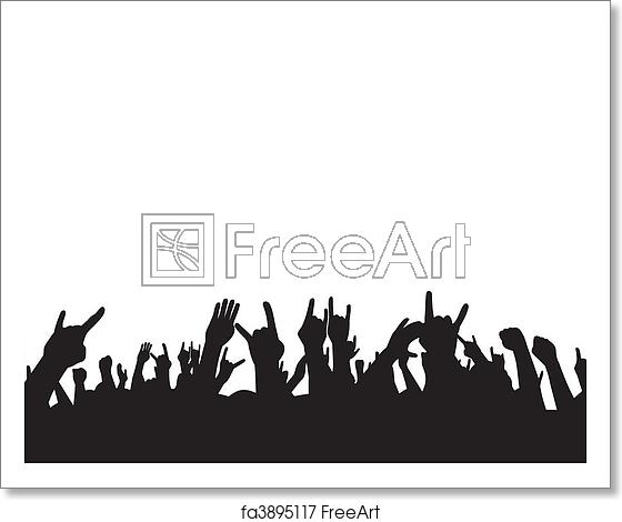 560x470 Free Art Print Of Fans On Concert Abstract Vector Illustration
