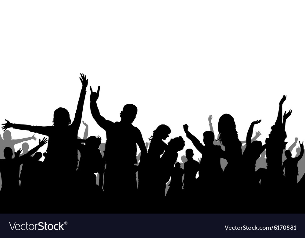 1000x780 Huge Collection Of 'crowd Silhouette Vector' Download More Than