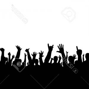 300x300 Photostock Vector Crowd Of Applause At The Concert Isolated