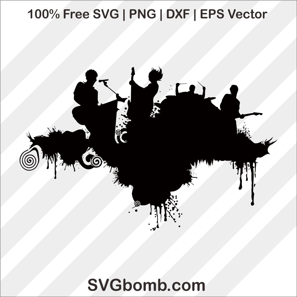 1002x1002 Rock Band Concert Silhouette