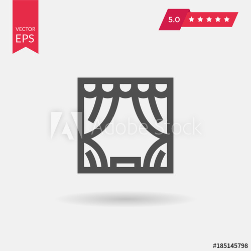 500x500 Outdoor Concert Stage Vector Icon Simple Flat Music Equipment P