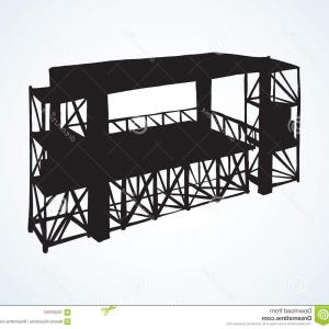300x300 Podium Concert Stage Vector Drawing Steel Urban Scaffolding Runway