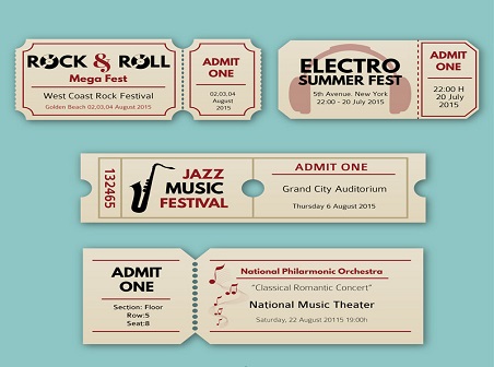 452x336 Creative Concert Tickets Vector