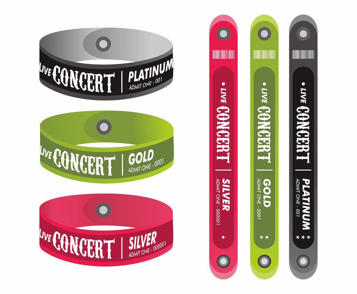 1136x936 Bracelet Concert Ticket Vector Design Vector Art Graphics