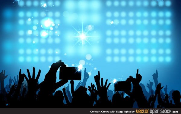 600x380 Free Free Concert Crowd Background Vector Free Files, Vectors