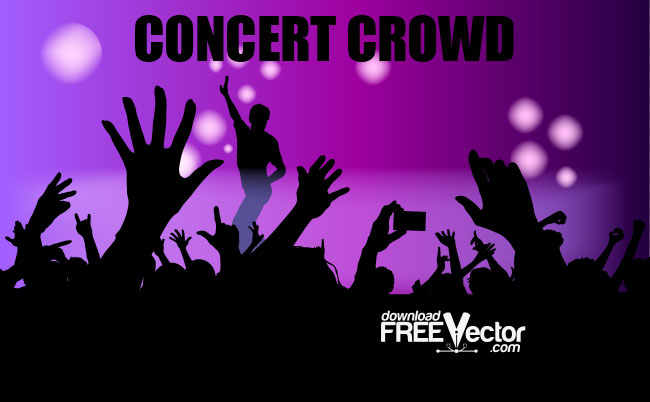 650x402 Free Vector Concert Crowd