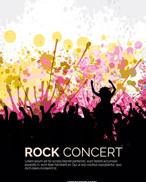 485x602 Rock Concert Crowd Free Vector Download Cannypic
