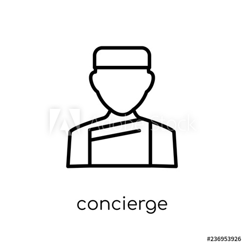 Concierge Icon Trendy Modern Flat Linear Vector Concierge Icon 500x500 Concierge Icon Trendy Modern Flat Linear Vector Concierge Icon