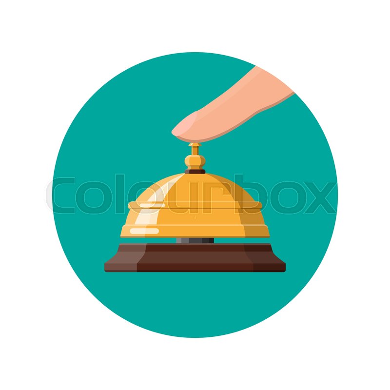 Golden Service Bell And Hand Help, Stock Vector Colourbox 800x800 Golden Service Bell And Hand Help, Stock Vector Colourbox