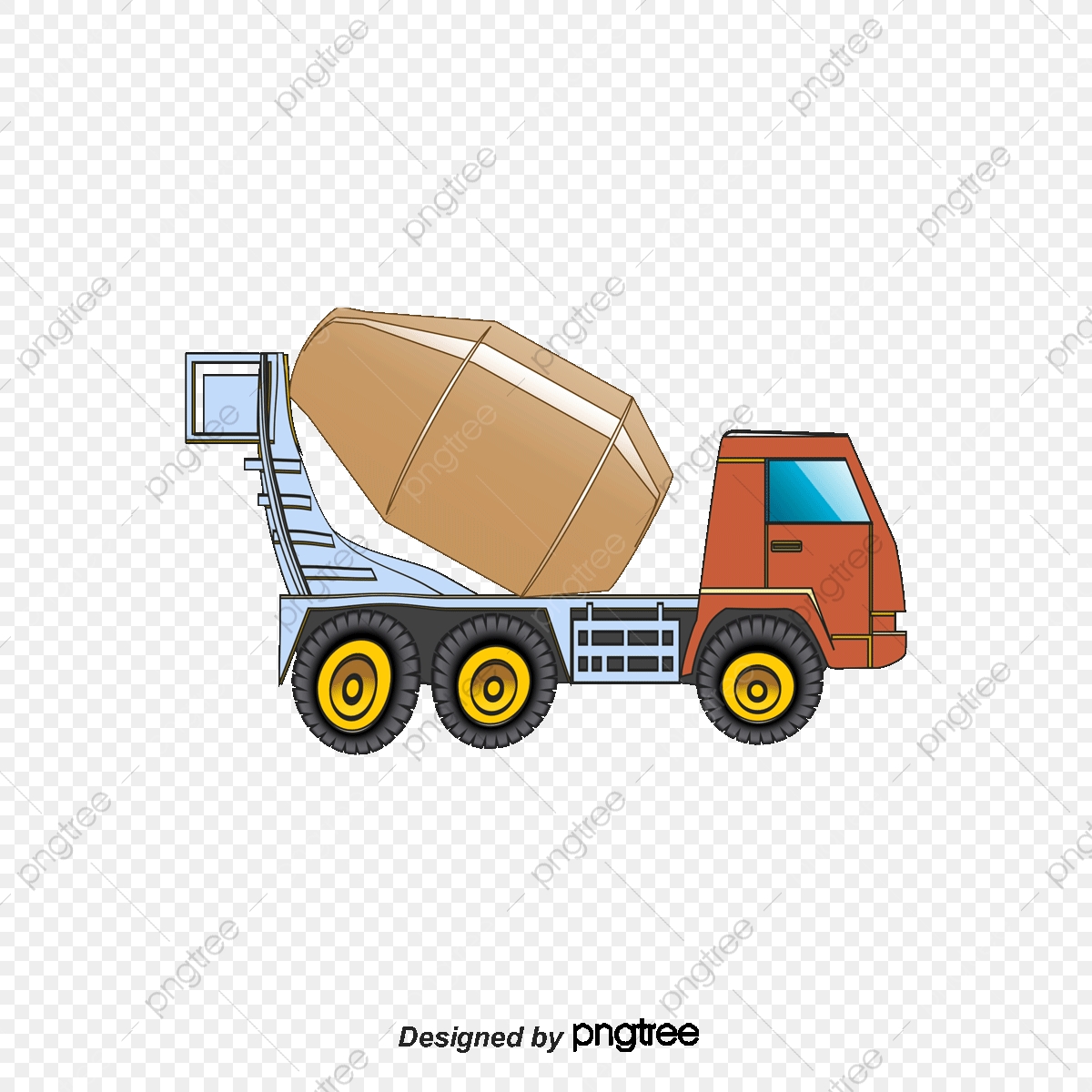 Concrete Mixer Truck Vector
