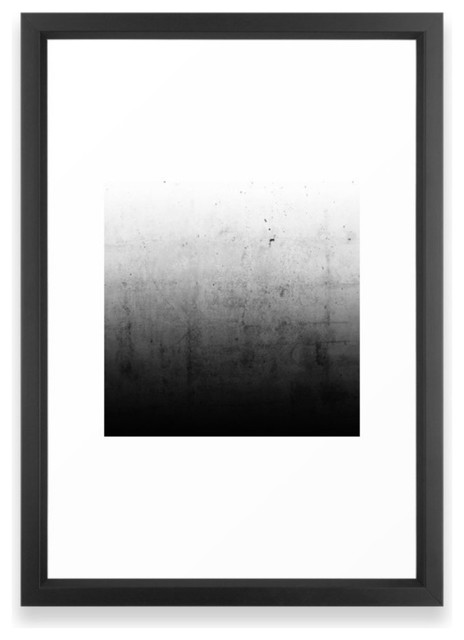 464x640 Black Ombre Concrete Texture Framed Print, Vector Black